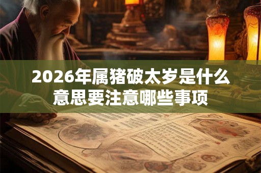 2026年属猪破太岁是什么意思要注意哪些事项