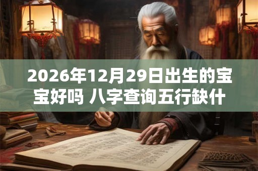 2026年12月29日出生的宝宝好吗 八字查询五行缺什么