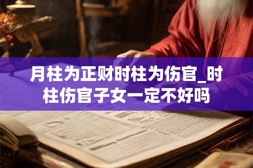 月柱为正财时柱为伤官_时柱伤官子女一定不好吗