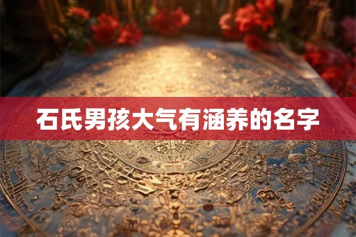 石氏男孩大气有涵养的名字 石氏男孩大气有涵养的名字