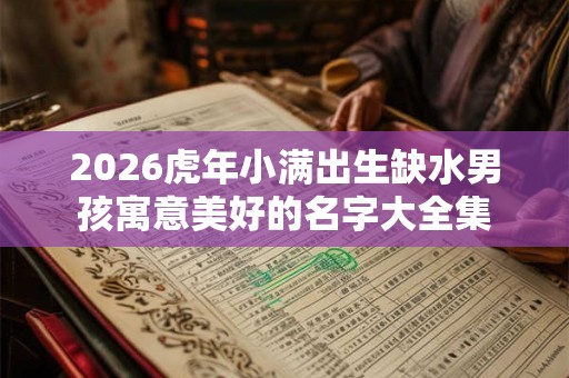 2026虎年小满出生缺水男孩寓意美好的名字大全集
