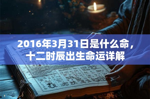 2016年3月31日是什么命，十二时辰出生命运详解