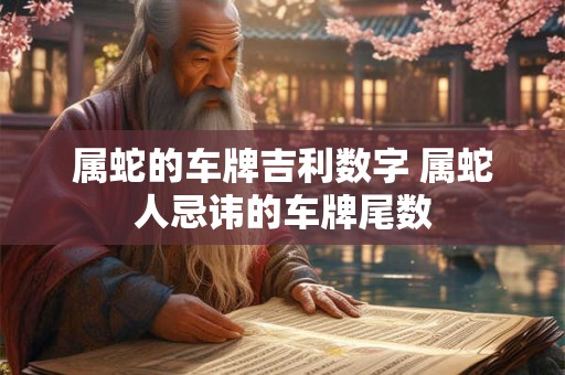 属蛇的车牌吉利数字 属蛇人忌讳的车牌尾数