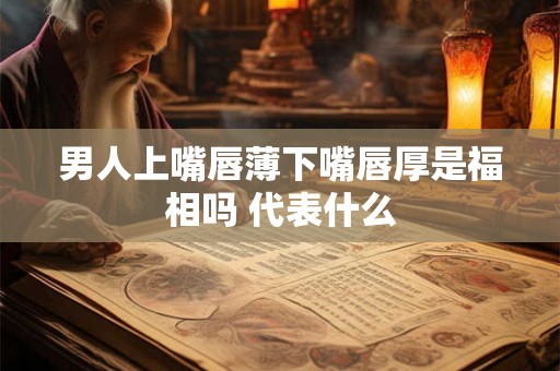 男人上嘴唇薄下嘴唇厚是福相吗 代表什么