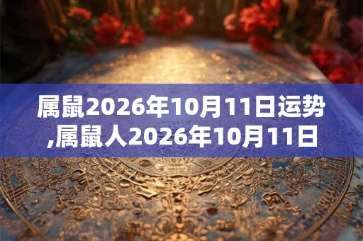 属鼠2026年10月11日运势,属鼠人2026年10月11日财运,生肖鼠2026年10月11日运势