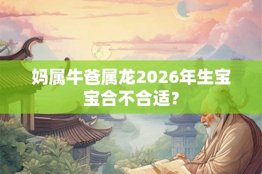 妈属牛爸属龙2026年生宝宝合不合适？