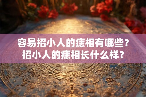 容易招小人的痣相有哪些？招小人的痣相长什么样？