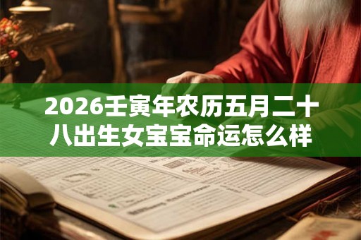 2026壬寅年农历五月二十八出生女宝宝命运怎么样