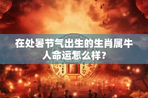 在处暑节气出生的生肖属牛人命运怎么样？