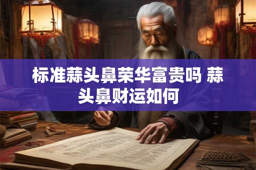 标准蒜头鼻荣华富贵吗 蒜头鼻财运如何 标准蒜头鼻荣华富贵吗 蒜头鼻财运如何