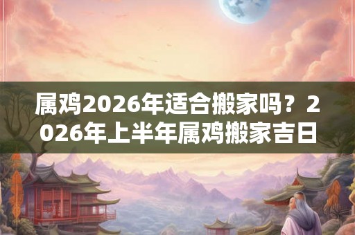 属鸡2026年适合搬家吗？2026年上半年属鸡搬家吉日