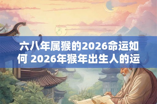 六八年属猴的2026命运如何 2026年猴年出生人的运势如何 六八年属猴的2026命运如何 2026年猴年出生人的运势如何