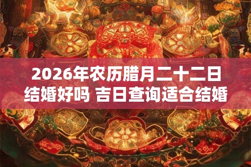 2026年农历腊月二十二日结婚好吗 吉日查询适合结婚