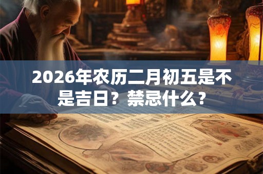2026年农历二月初五是不是吉日？禁忌什么？