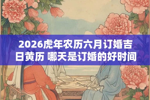 2026虎年农历六月订婚吉日黄历 哪天是订婚的好时间