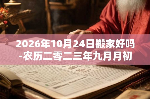 2026年10月24日搬家好吗-农历二零二三年九月月初十日五行属什么日网