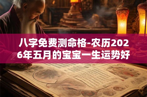 八字免费测命格-农历2026年五月的宝宝一生运势好不好