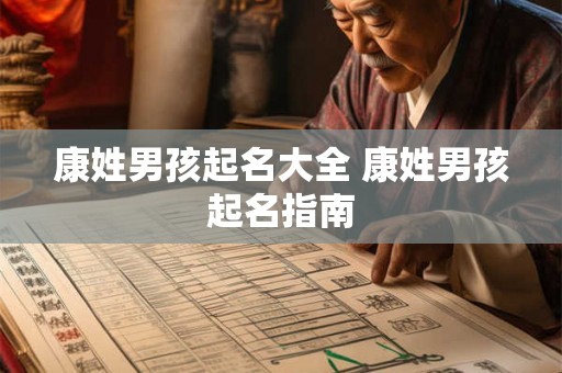 康姓男孩起名大全 康姓男孩起名指南