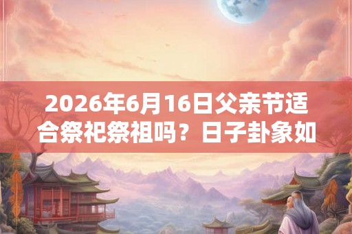 2026年6月16日父亲节适合祭祀祭祖吗?日子卦象如何? 2026年6月16日父亲节适合祭祀祭祖吗?日子卦象如何?