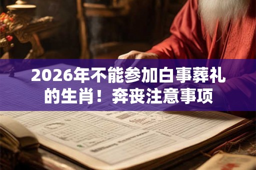 2026年不能参加白事葬礼的生肖！奔丧注意事项