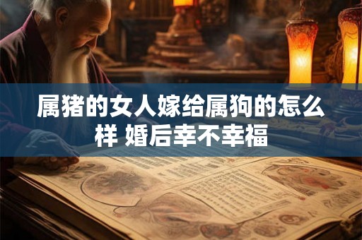 属猪的女人嫁给属狗的怎么样 婚后幸不幸福 属猪的女人嫁给属狗的怎么样 婚后幸不幸福