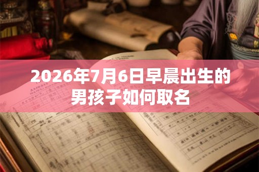 2026年7月6日早晨出生的男孩子如何取名