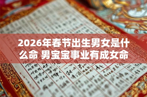 2026年春节出生男女是什么命 男宝宝事业有成女命富贵吉祥