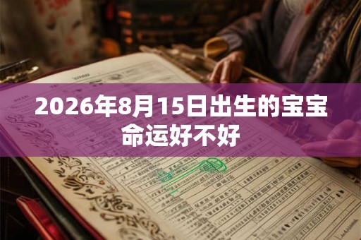 2026年8月15日出生的宝宝命运好不好