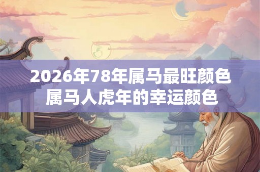 2026年78年属马最旺颜色 属马人虎年的幸运颜色