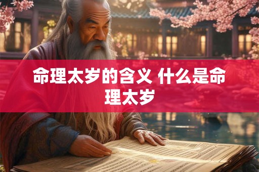 命理太岁的含义 什么是命理太岁