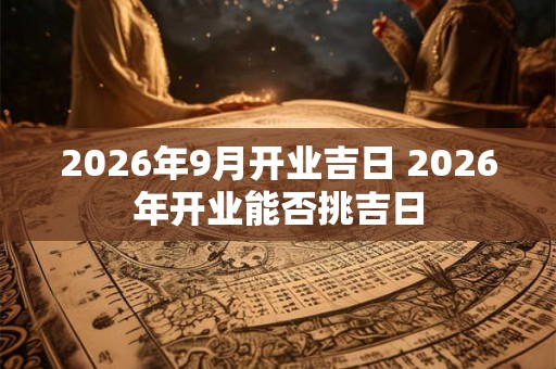 2026年9月开业吉日 2026年开业能否挑吉日 2026年9月开业吉日 2026年开业能否挑吉日
