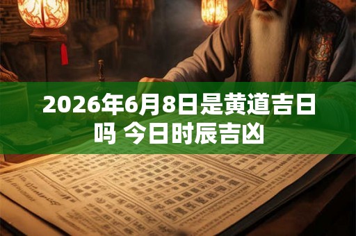 2026年6月8日是黄道吉日吗 今日时辰吉凶