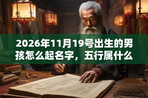 2026年11月19号出生的男孩怎么起名字，五行属什么