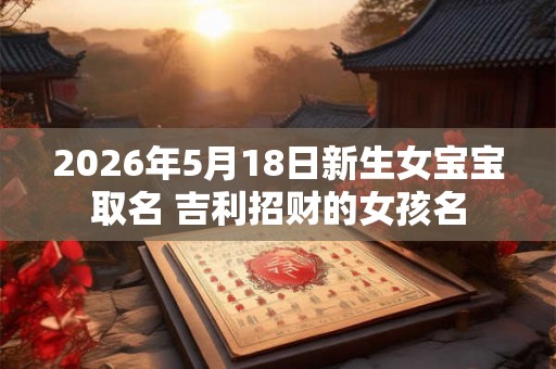 2026年5月18日新生女宝宝取名 吉利招财的女孩名 2026年5月18日新生女宝宝取名 吉利招财的女孩名