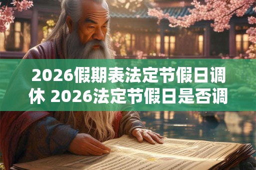 2026假期表法定节假日调休 2026法定节假日是否调休