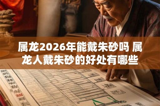 属龙2026年能戴朱砂吗 属龙人戴朱砂的好处有哪些