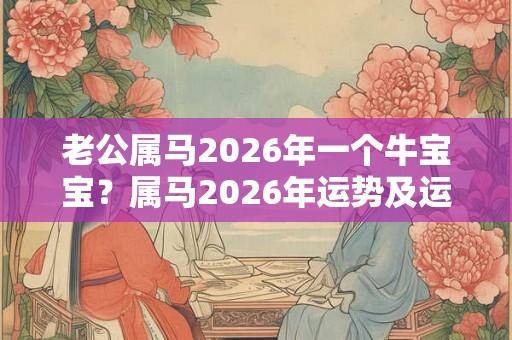 老公属马2026年一个牛宝宝？属马2026年运势及运程？