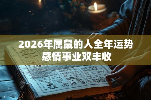 2026年属鼠的人全年运势 感情事业双丰收