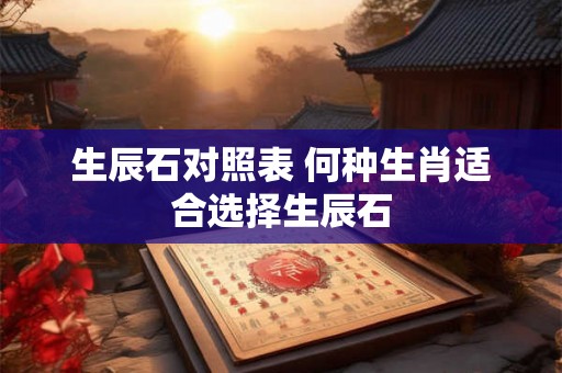 生辰石对照表 何种生肖适合选择生辰石