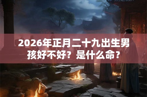 2026年正月二十九出生男孩好不好?是什么命? 2026年正月二十九出生男孩好不好?是什么命?