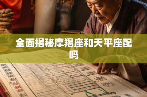 全面揭秘摩羯座和天平座配吗