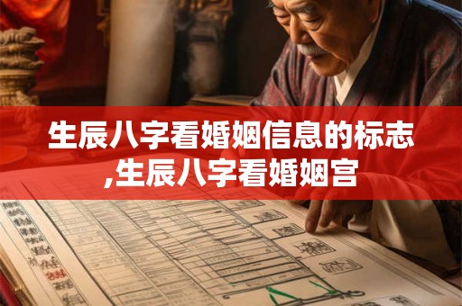 生辰八字看婚姻信息的标志,生辰八字看婚姻宫