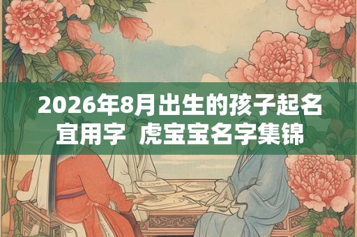 2026年8月出生的孩子起名宜用字  虎宝宝名字集锦