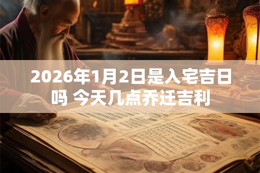 2026年1月2日是入宅吉日吗 今天几点乔迁吉利