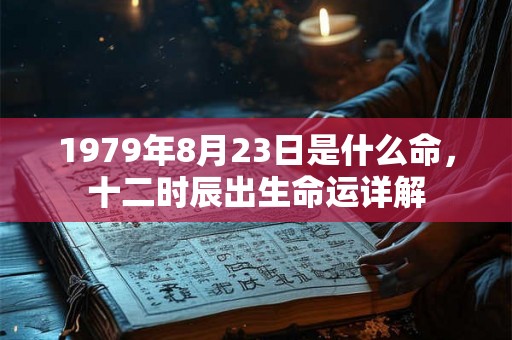 1979年8月23日是什么命，十二时辰出生命运详解