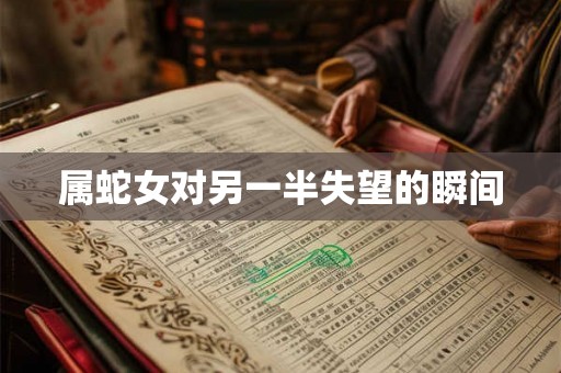属蛇女对另一半失望的瞬间