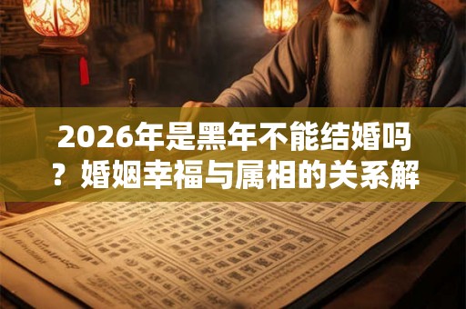 2026年是黑年不能结婚吗？婚姻幸福与属相的关系解析