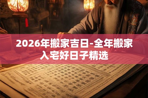 2026年搬家吉日-全年搬家入宅好日子精选