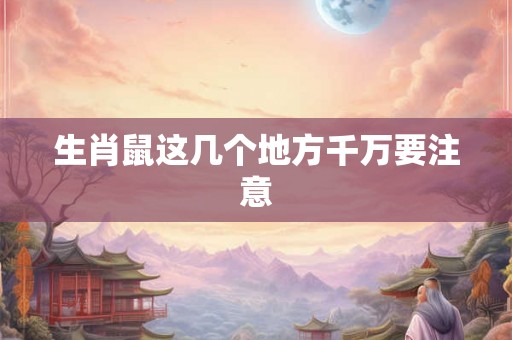 生肖鼠这几个地方千万要注意