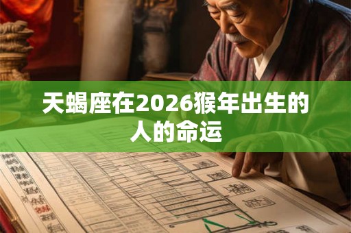 天蝎座在2026猴年出生的人的命运